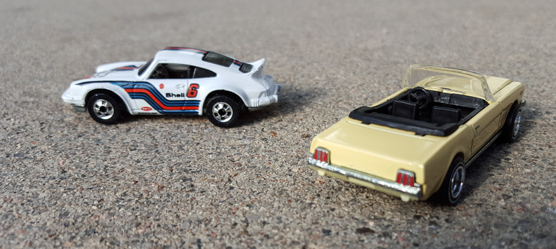 1965 Ford Mustang and Porsche 911 Carrera RS. Photo credit MustangFan